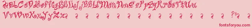 Bitchin Font – Red Fonts on Pink Background