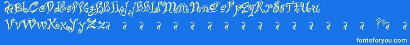 Bitchin Font – Yellow Fonts on Blue Background