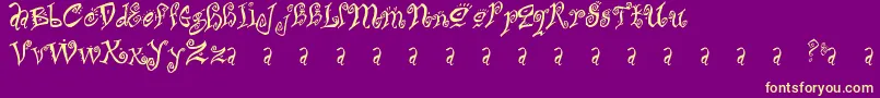 Bitchin Font – Yellow Fonts on Purple Background
