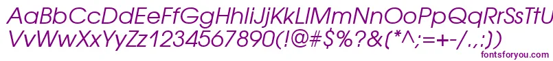 AvantgardegothiccttItalic Font – Purple Fonts on White Background