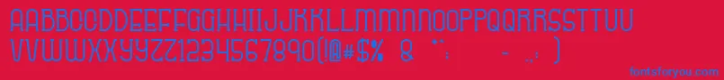 Sabitype Font – Blue Fonts on Red Background