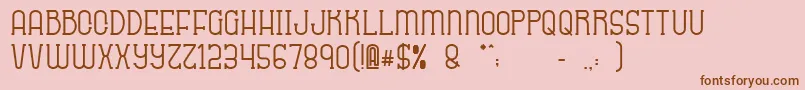 Police Sabitype – polices brunes sur fond rose