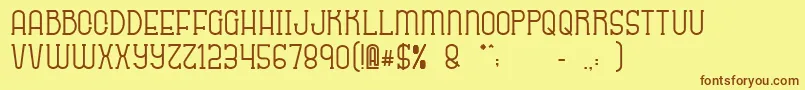 Police Sabitype – polices brunes sur fond jaune