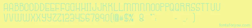 Saiba mais sobre a fonte Sabitype Fonte Sabitype – fontes verdes em um fundo amarelo