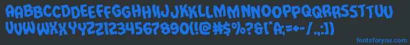 Vampirebridestagrotate Font – Blue Fonts on Black Background