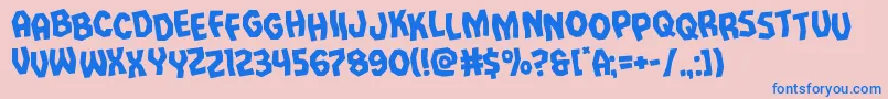 Vampirebridestagrotate Font – Blue Fonts on Pink Background