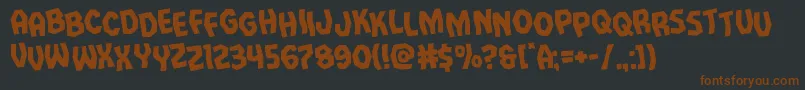 Vampirebridestagrotate Font – Brown Fonts on Black Background