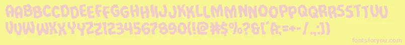 Vampirebridestagrotate Font – Pink Fonts on Yellow Background