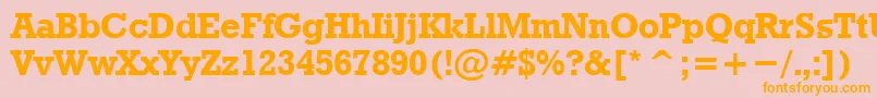 RodeoBold Font – Orange Fonts on Pink Background