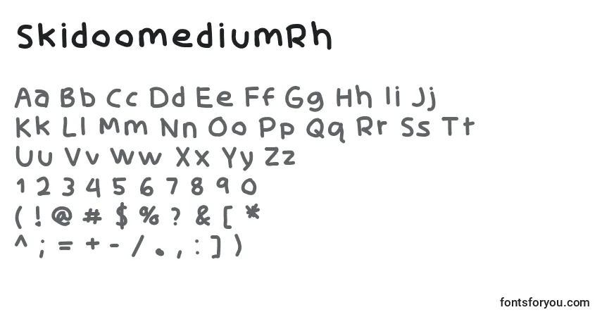 SkidoomediumRh-fontti – aakkoset, numerot, erikoismerkit