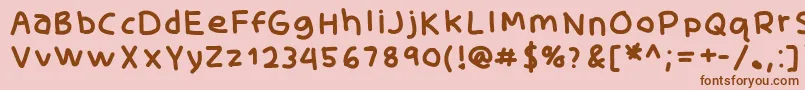 SkidoomediumRh Font – Brown Fonts on Pink Background