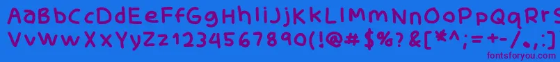 SkidoomediumRh Font – Purple Fonts on Blue Background