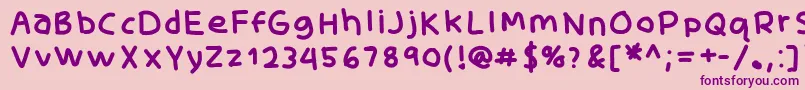 SkidoomediumRh Font – Purple Fonts on Pink Background