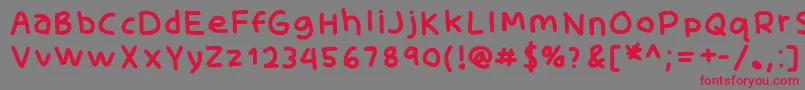 SkidoomediumRh Font – Red Fonts on Gray Background