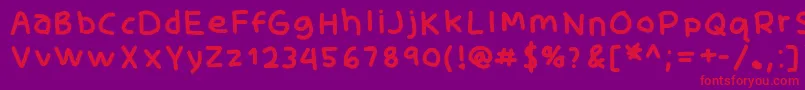 SkidoomediumRh Font – Red Fonts on Purple Background