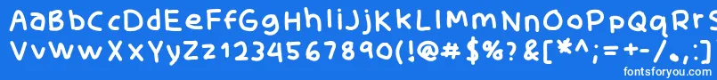 SkidoomediumRh Font – White Fonts on Blue Background