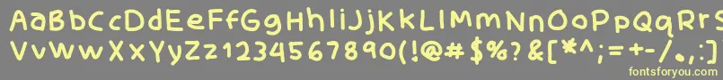 SkidoomediumRh Font – Yellow Fonts on Gray Background