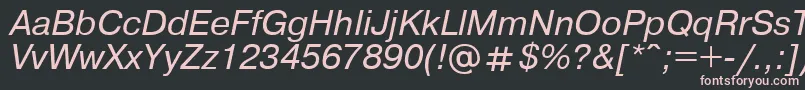 UkrainianpragmaticaItalic Font – Pink Fonts on Black Background