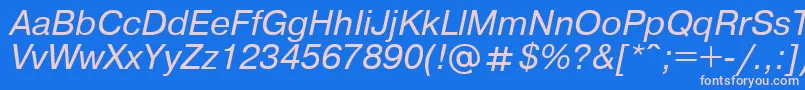 UkrainianpragmaticaItalic Font – Pink Fonts on Blue Background