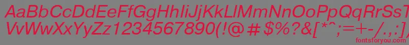 fuente UkrainianpragmaticaItalic – Fuentes Rojas Sobre Fondo Gris