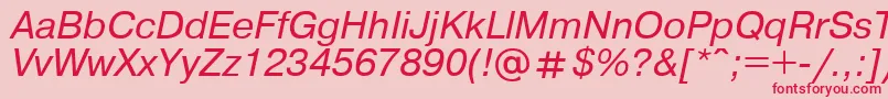 UkrainianpragmaticaItalic Font – Red Fonts on Pink Background