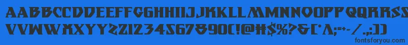 Eternalknightbold Font – Black Fonts on Blue Background
