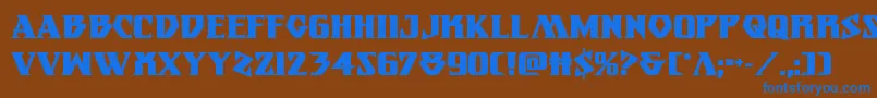 Eternalknightbold Font – Blue Fonts on Brown Background