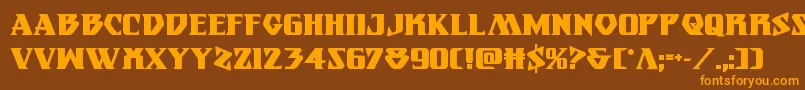 Eternalknightbold Font – Orange Fonts on Brown Background