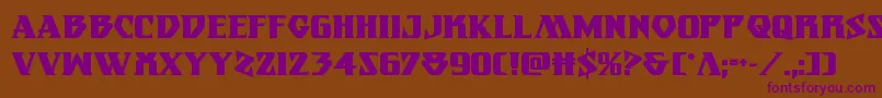 Eternalknightbold Font – Purple Fonts on Brown Background