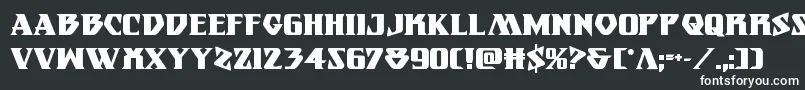 Шрифт Eternalknightbold – белые шрифты на чёрном фоне