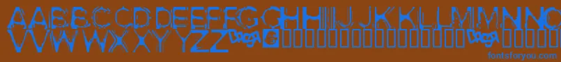 AcidHouse Font – Blue Fonts on Brown Background