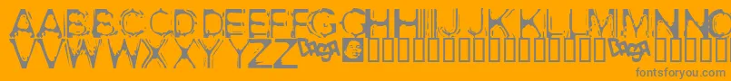 AcidHouse Font – Gray Fonts on Orange Background