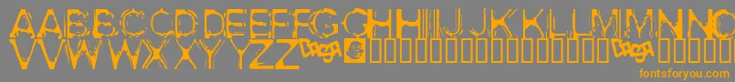 AcidHouse Font – Orange Fonts on Gray Background