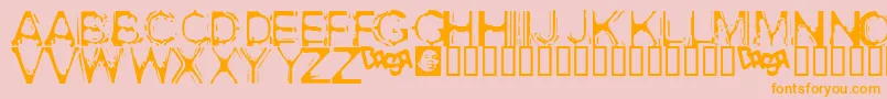 AcidHouse Font – Orange Fonts on Pink Background