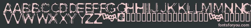AcidHouse Font – Pink Fonts on Black Background