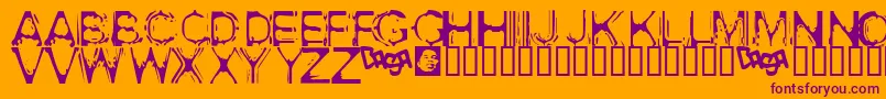 AcidHouse Font – Purple Fonts on Orange Background