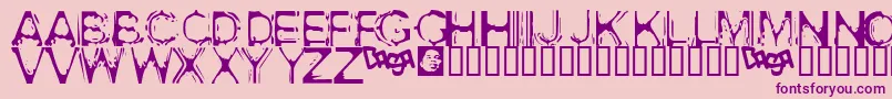 AcidHouse Font – Purple Fonts on Pink Background