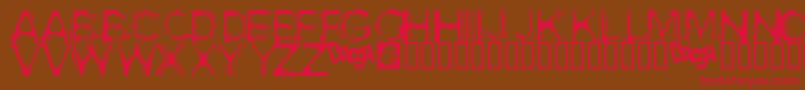 AcidHouse Font – Red Fonts on Brown Background