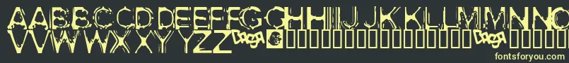 AcidHouse Font – Yellow Fonts on Black Background
