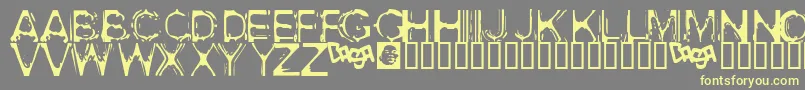 AcidHouse Font – Yellow Fonts on Gray Background