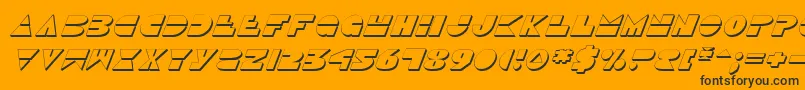 DiscoDuck3DItalic Font – Black Fonts on Orange Background