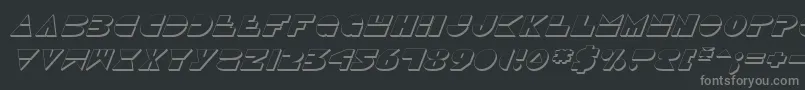 フォントDiscoDuck3DItalic – 黒い背景に灰色の文字