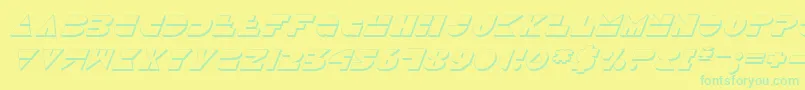 fuente DiscoDuck3DItalic – Fuentes Verdes Sobre Fondo Amarillo
