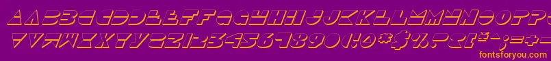 DiscoDuck3DItalic Font – Orange Fonts on Purple Background