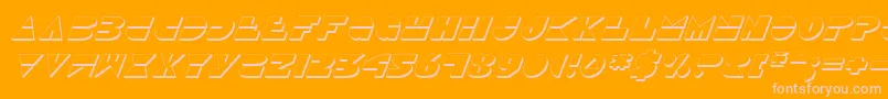 DiscoDuck3DItalic-Schriftart – Rosa Schriften auf orangefarbenem Hintergrund