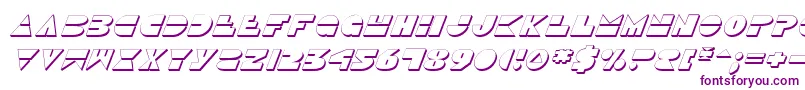 DiscoDuck3DItalic Font – Purple Fonts on White Background