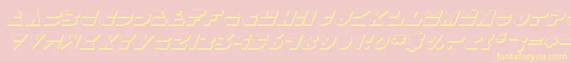 DiscoDuck3DItalic Font – Yellow Fonts on Pink Background