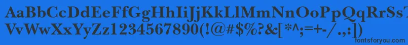 NewbaskervillegttBold Font – Black Fonts on Blue Background