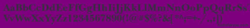 NewbaskervillegttBold Font – Black Fonts on Purple Background