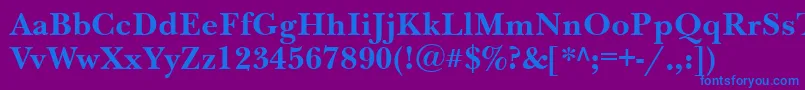 NewbaskervillegttBold Font – Blue Fonts on Purple Background